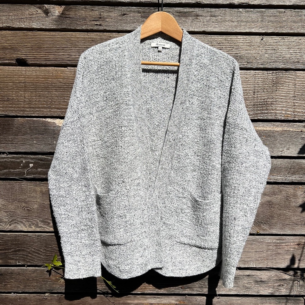 Madewell marled grey cardigan w/pockets - Size L